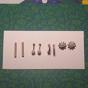 Gold and pearl earrings